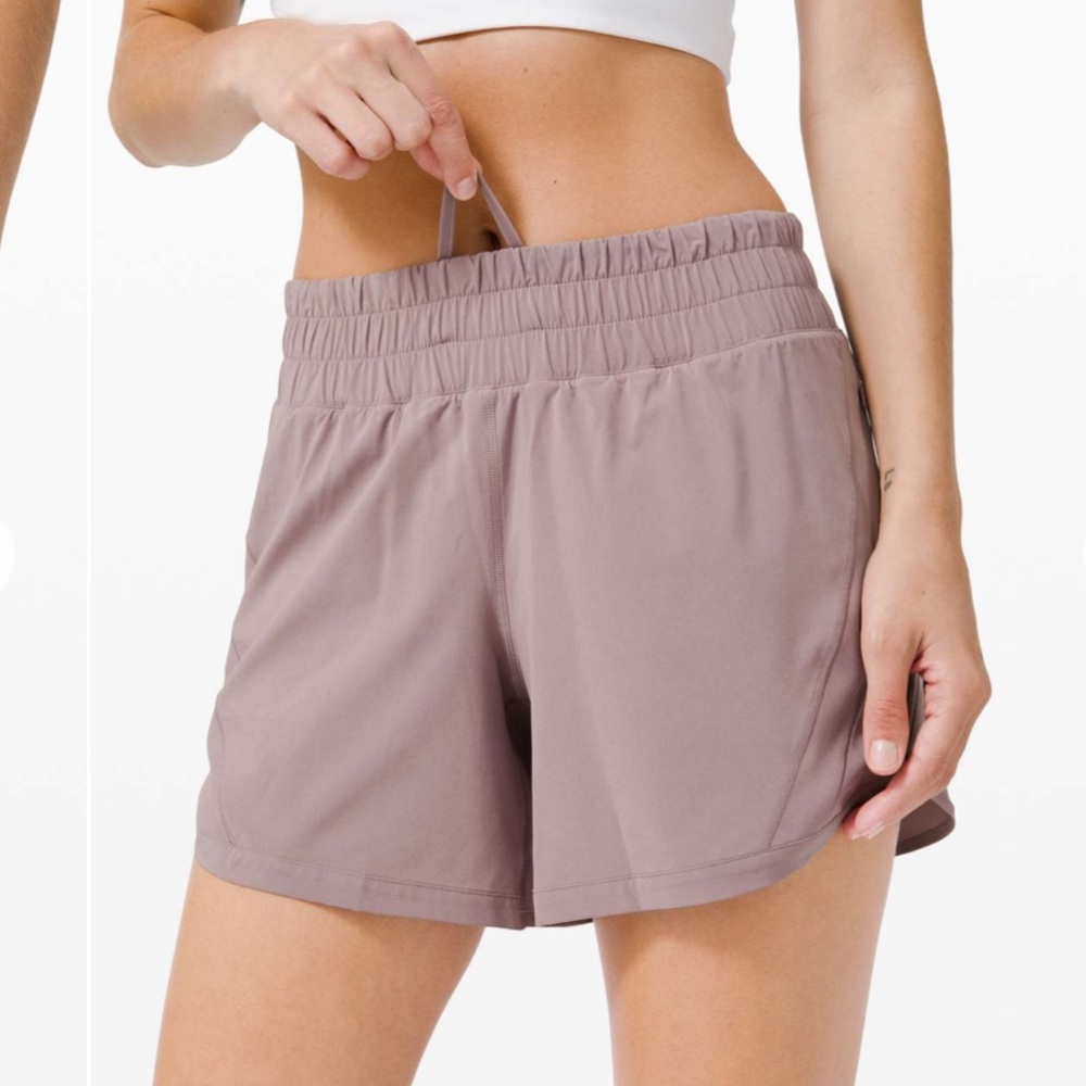 violet verbena (mauve) lululemon track that shorts 5”